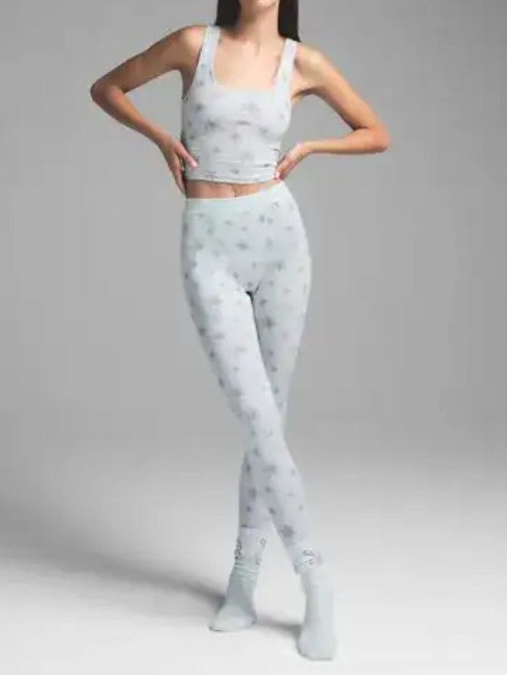 ❄️☃️SKIMS Cotton Rib Sleep Tank & Legging Set | Frost Snowflake Print | M |. NWT
